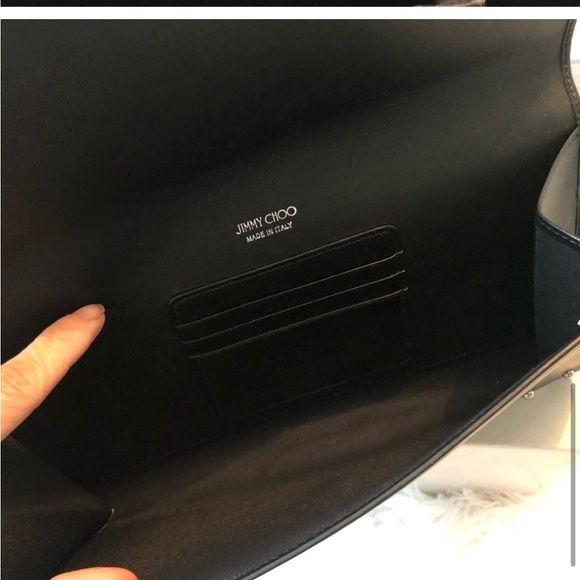 Jimmy Choo Black Multi Studded Milla Clutch Bag, 100% authentic, GORGEOUS! - Picture 3 of 9